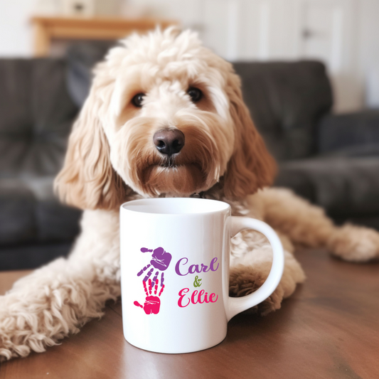 Carl and Ellie Hand Print Mug